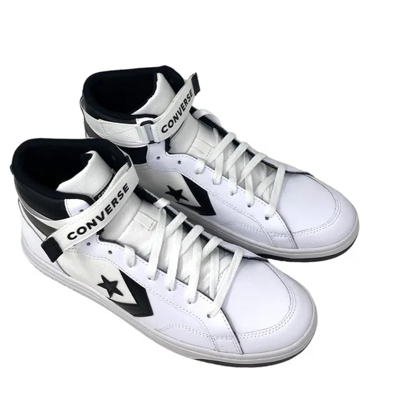 Converse Pro Blaze V2 Mid Top Shoes Skate Leather Black White Men’s Size A00985C - Picture 8 of 10